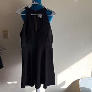 Emerald Sundae Black Halter Dress